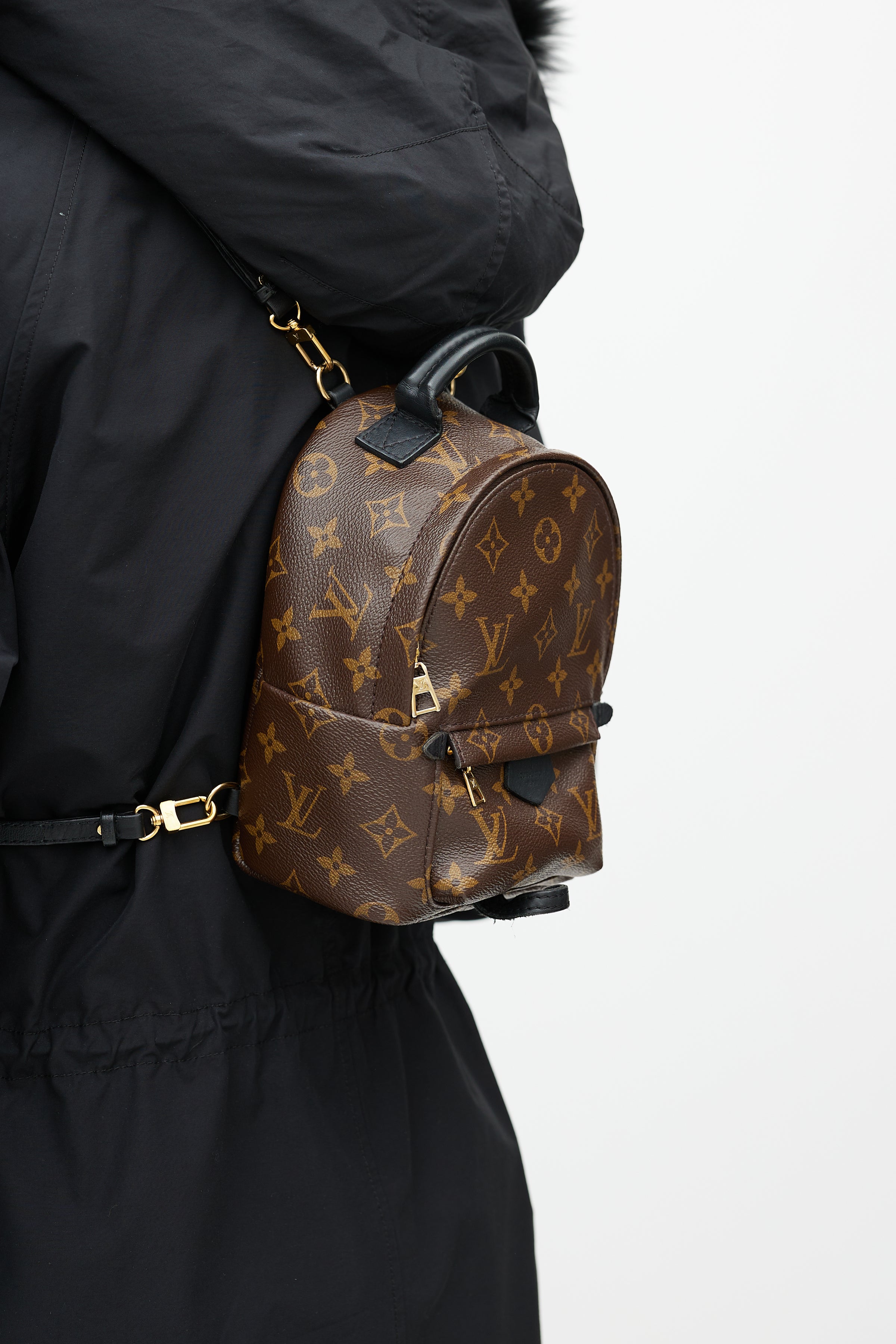 black mini louis vuitton backpack Louis Vuitton // Brown & Black Palm Springs Monogram Mini Backpack – VSP Consignment