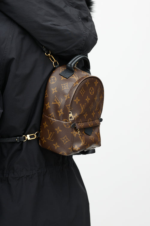 Louis Vuitton Brown & Black Palm Springs Monogram Mini Backpack