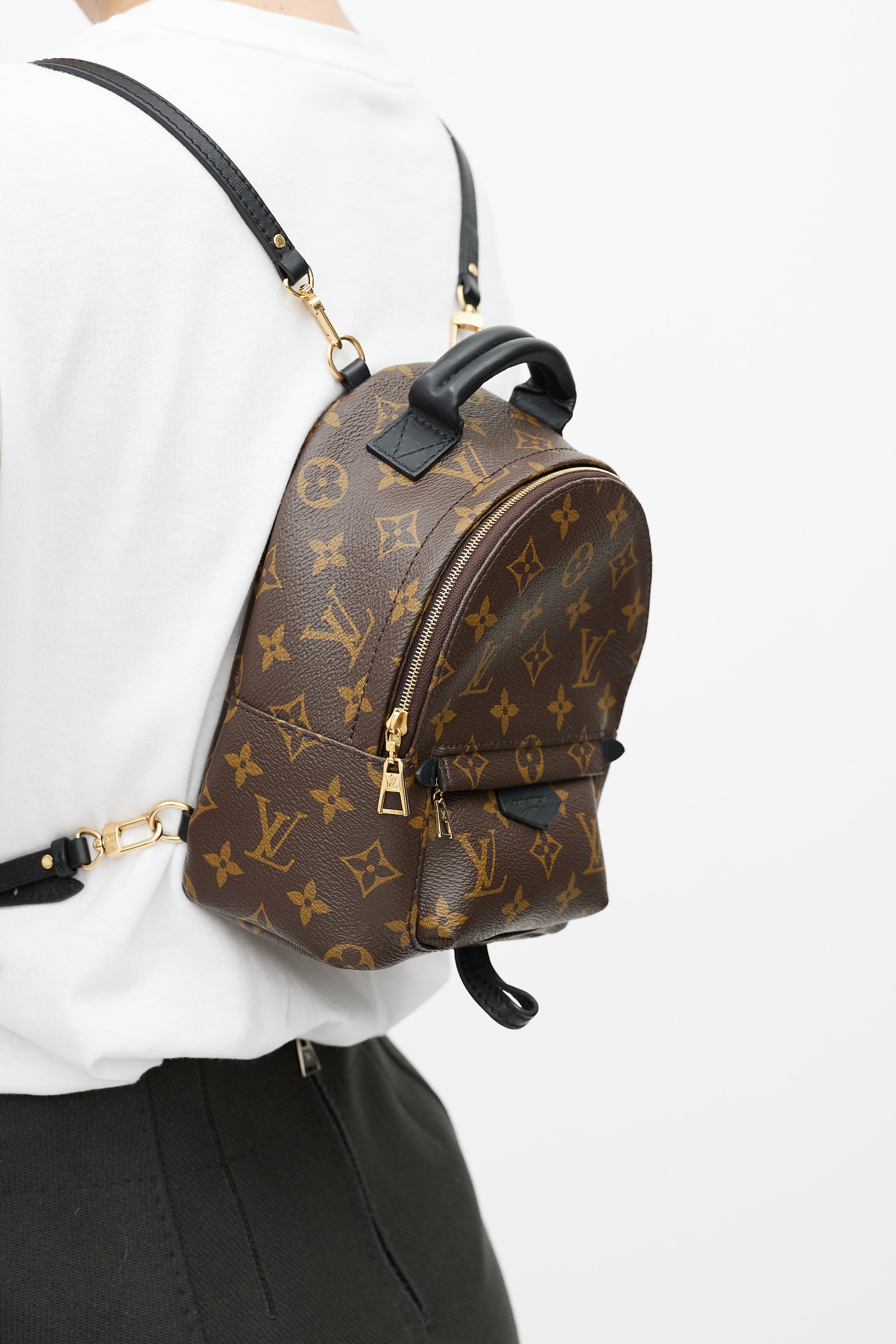 aliexpress lv mini backpack Louis Vuitton // Brown & Black Palm Springs Monogram Mini Backpack – VSP Consignment