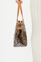 Louis Vuitton Brown & White Dentelle Batignolles Monogram Bag