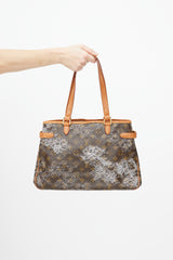 Louis Vuitton Brown & White Dentelle Batignolles Monogram Bag