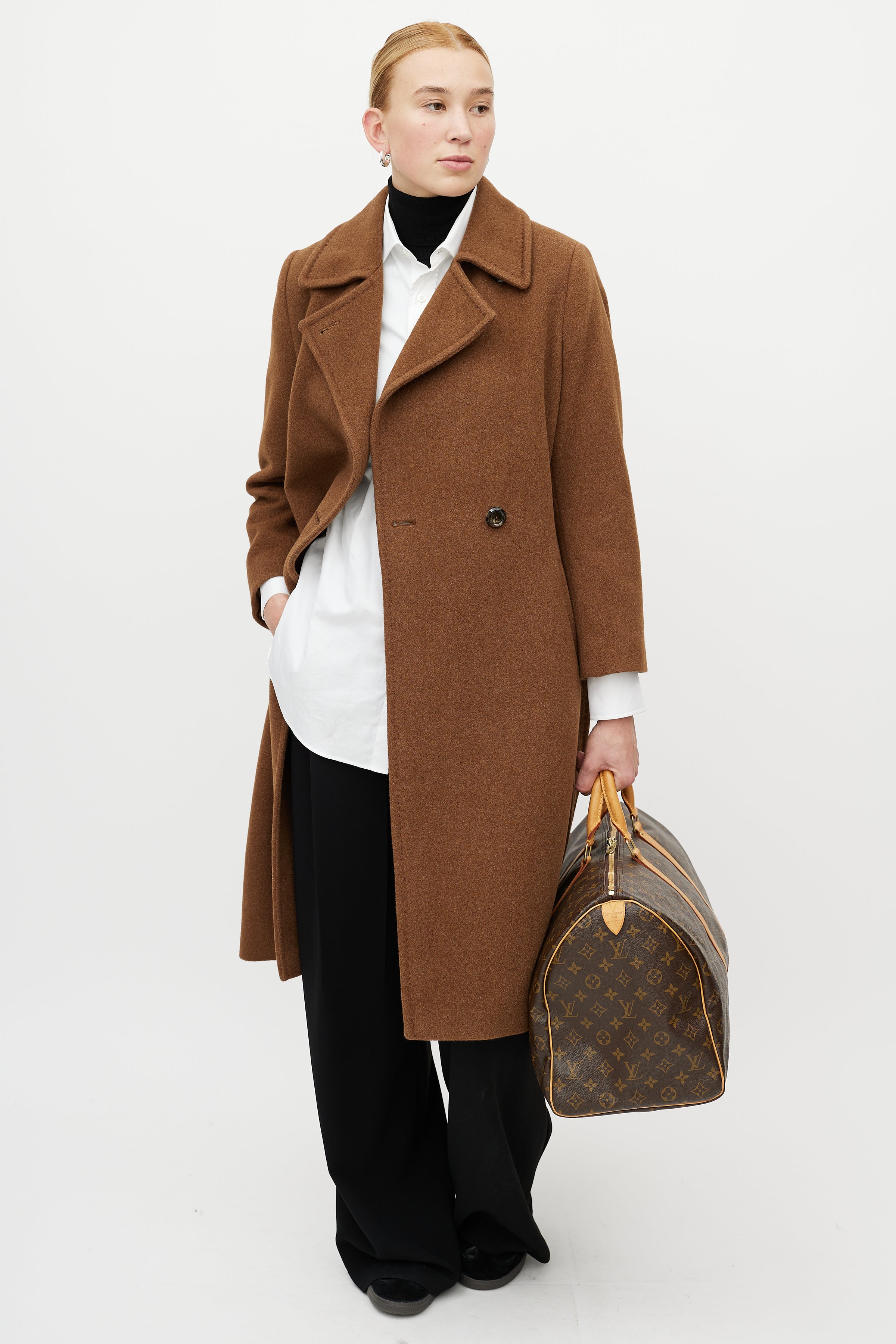 Louis Vuitton // Brown Bandouliere 50 Keepall Monogram Bag – VSP