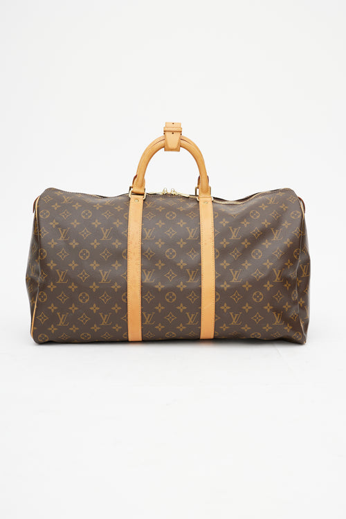 Louis Vuitton Brown Bandouliere 50 Keepall Monogram Bag