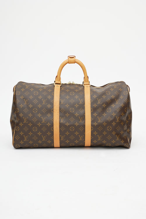 Louis Vuitton Brown Bandouliere 50 Keepall Monogram Bag