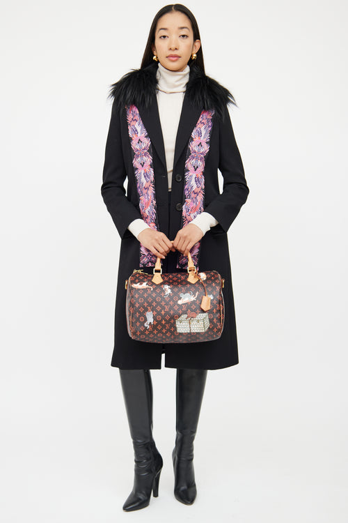 Louis Vuitton Brown Catogram Speedy Bandoliere Bag