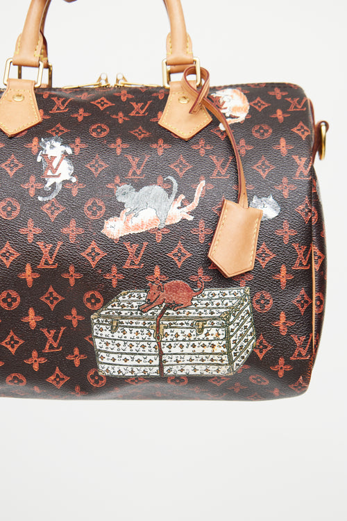 Louis Vuitton Brown Catogram Speedy Bandoliere Bag