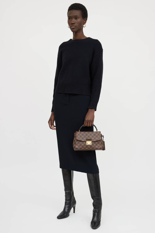 Louis Vuitton Damier Ebene Croisette Bag