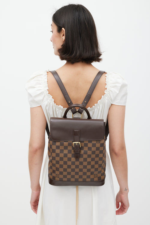 Louis Vuitton 2000 Brown Damier Ebene Soho Backpack