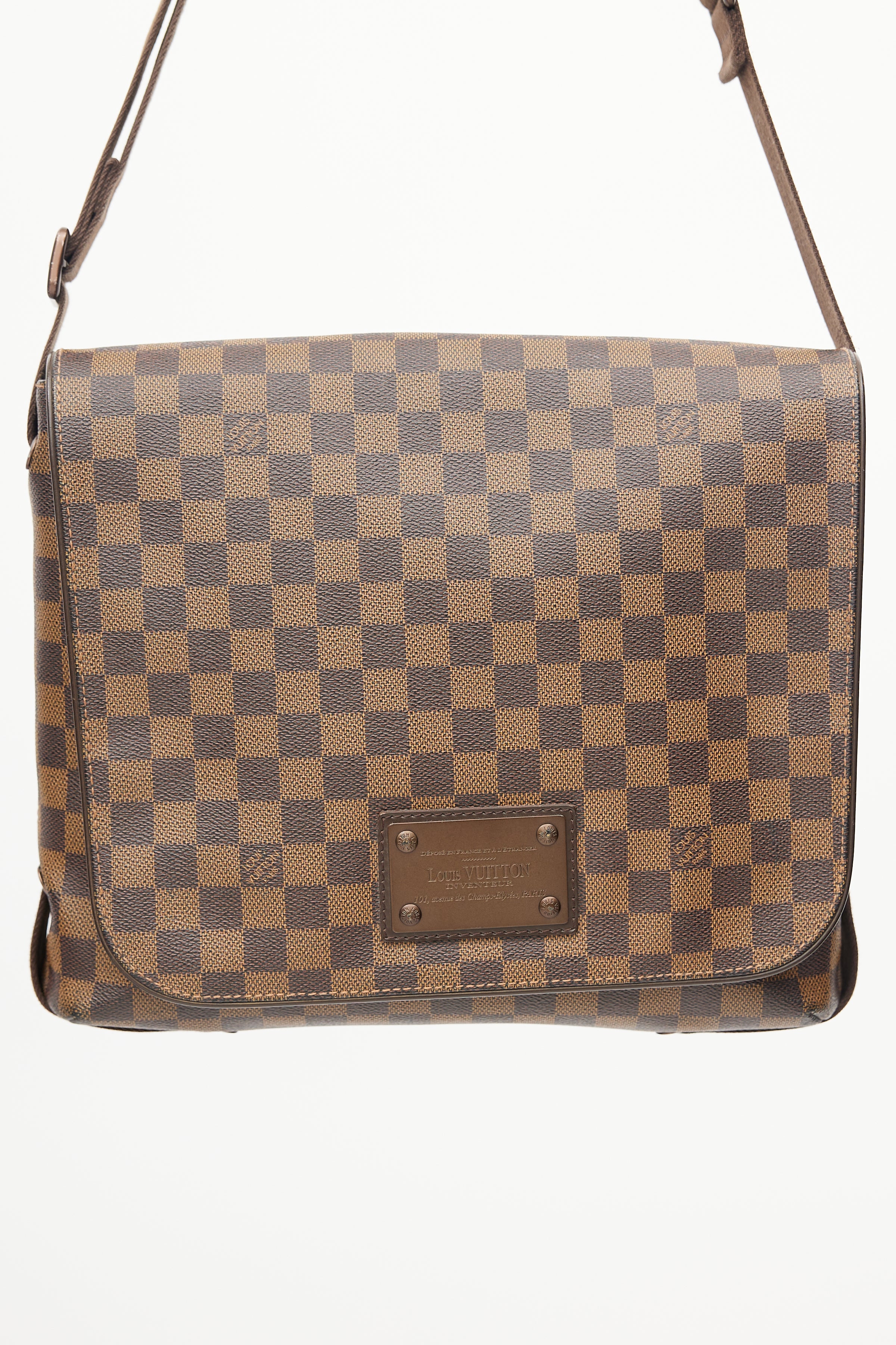 Pre-owned Louis Vuitton Brooklyn Cloth Bag In Brown