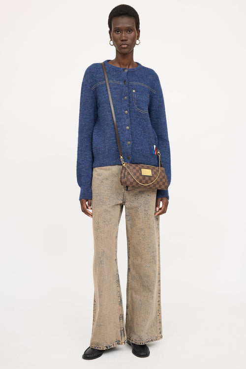 Louis Vuitton2016 Damier Ebene Eva Crossbody Bag