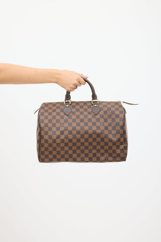 Louis Vuitton Brown Damier Ebene Speedy 35 Bag