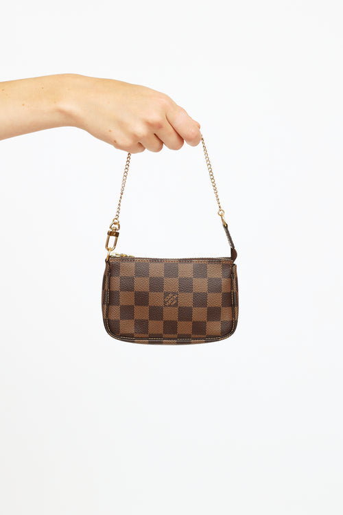 Louis Vuitton Brown Damier Ebene Mini Pochette Accessoires Bag