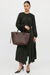 Louis Vuitton 2012 Damier Ebene Neverfull MM Tote Bag