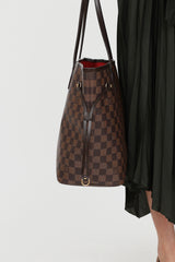 Louis Vuitton 2012 Damier Ebene Neverfull MM Tote Bag