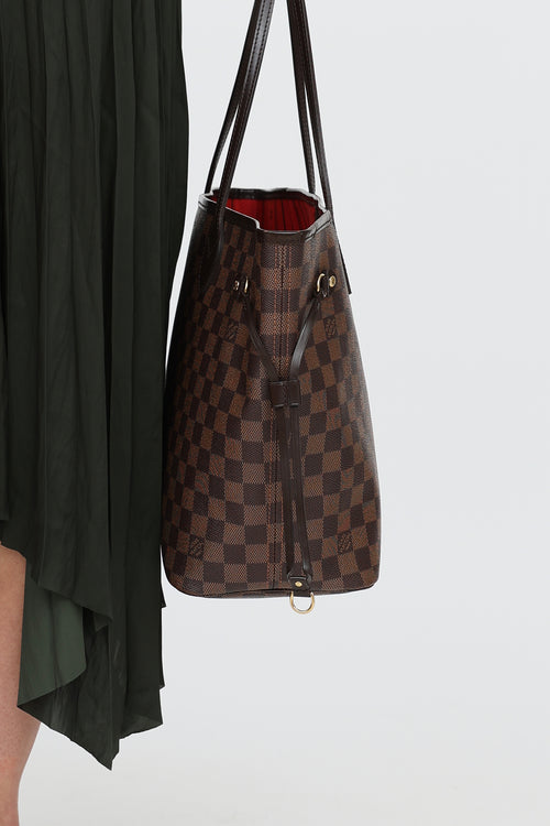 Louis Vuitton 2012 Damier Ebene Neverfull MM Tote Bag