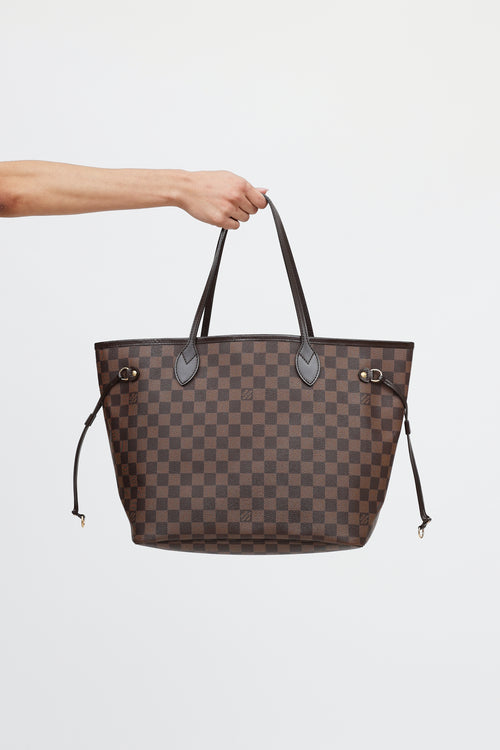 Louis Vuitton 2012 Damier Ebene Neverfull MM Tote Bag