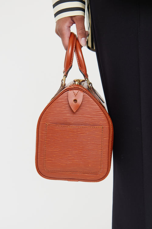 Louis Vuitton Brown Epi Speedy 25 Bag