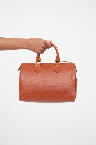 Louis Vuitton Brown Epi Speedy 25 Bag