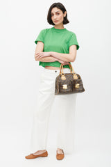 Louis Vuitton Brown & Gold Manhattan Monogram Bag