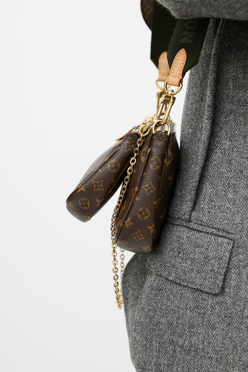 Louis Vuitton Brown & Green Monogram Multi Pochette Accessoires Bag