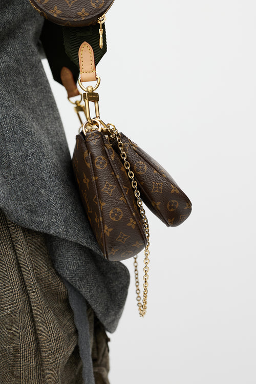 Louis Vuitton Brown & Green Monogram Multi Pochette Accessoires Bag