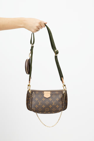 Louis Vuitton Brown & Green Monogram Multi Pochette Accessoires Bag