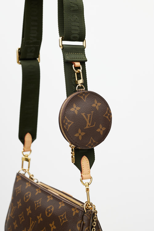 Louis Vuitton Brown & Green Monogram Multi Pochette Accessoires Bag