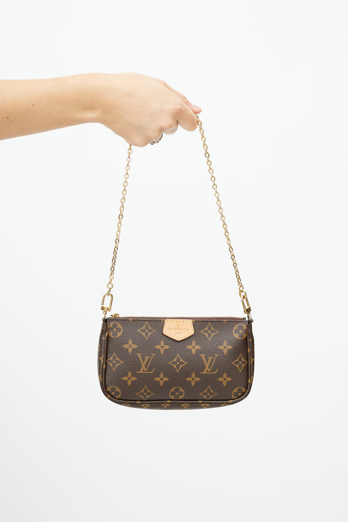 Louis Vuitton Brown & Green Monogram Multi Pochette Accessoires Bag