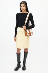 Louis Vuitton Brown Leather & Canvas Pont 9 Soft MM Crossbody Bag