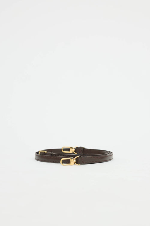 Louis Vuitton Ebene Leather Adjustable 13mm Strap