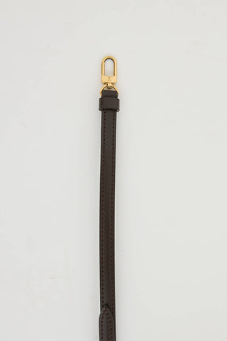 Louis Vuitton Ebene Leather Adjustable 13mm Strap