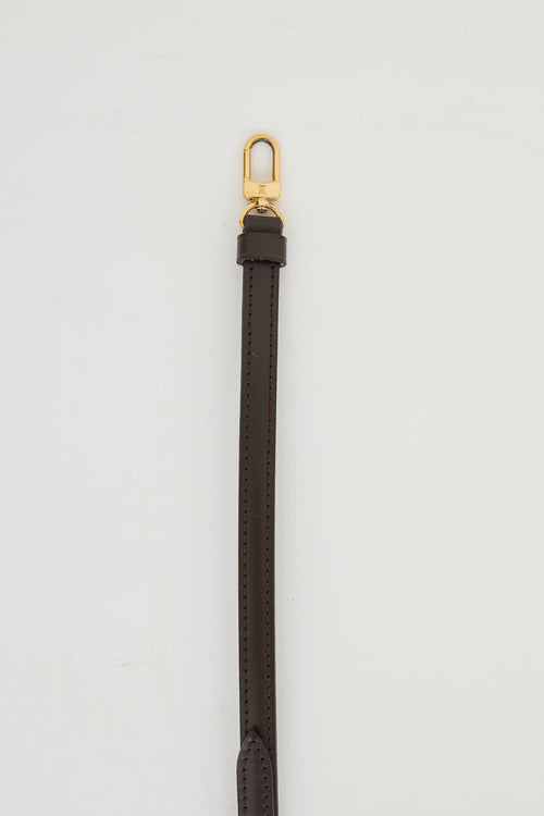 Louis Vuitton Ebene Leather Adjustable 13mm Strap