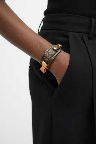 Louis Vuitton Brown Monogram Bow Bracelet