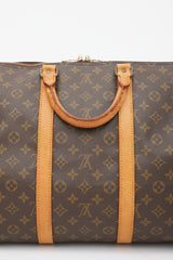 Louis Vuitton Brown Monogram Canvas Keepall 55 Duffle Bag