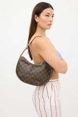 Louis Vuitton Brown Monogram Croissant MM Shoulder Bag