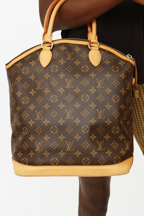 Louis Vuitton Brown Monogram Vertical Lockit GM Bag