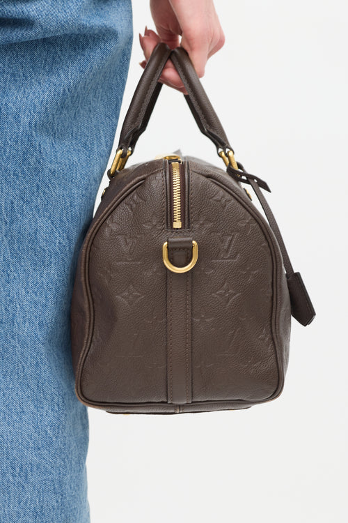 Louis Vuitton Brown Monogram Empreinte Speedy Bandoulière 30 Bag