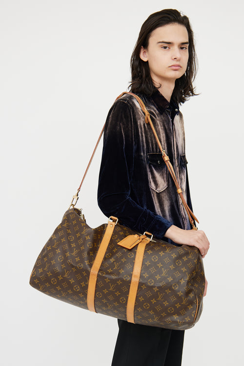 Louis Vuitton Monogram Keepall 55 Bandouliere  Bag