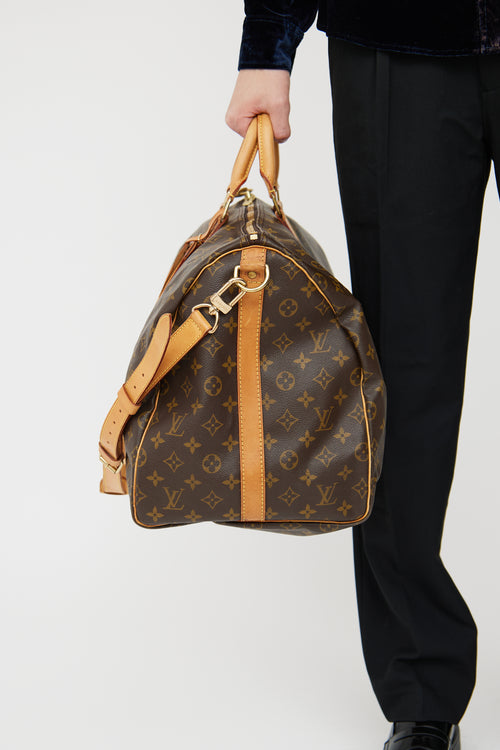 Louis Vuitton Monogram Keepall 55 Bandouliere  Bag