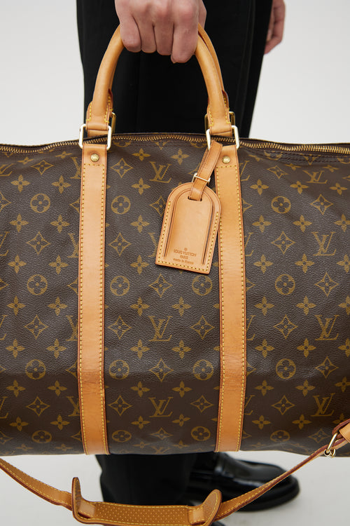 Louis Vuitton Monogram Keepall 55 Bandouliere  Bag