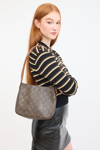 Louis Vuitton Brown Monogram Looping MM Tote Bag