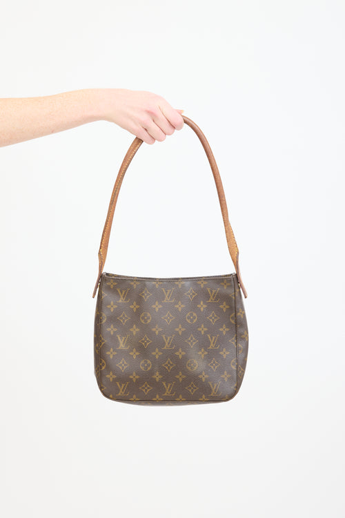 Louis Vuitton Brown Monogram Looping MM Tote Bag