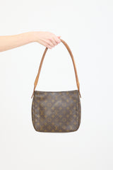 Louis Vuitton Brown Monogram Looping MM Tote Bag