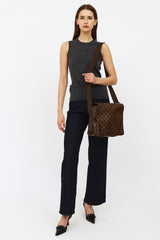 Louis Vuitton, Bags, Louis Vuitton Damier Ebene Naviglio Shoulder Bag  N45255 Lv Auth 2911