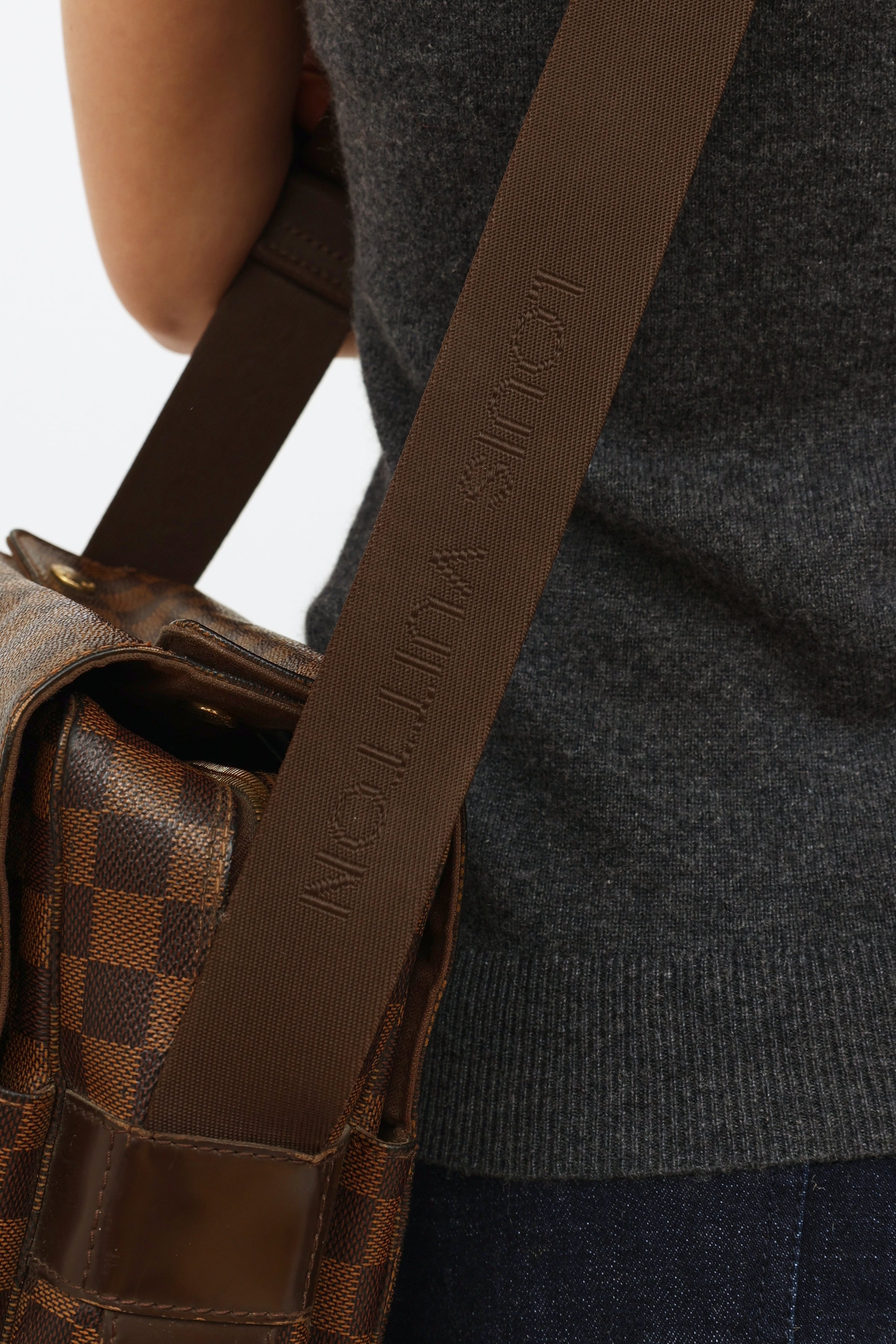Authenticated Used Louis Vuitton Bag Naviglio Brown Damier Ebene N45255  Shoulder SR0055 LOUIS VUITTON 