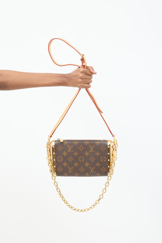 Louis Vuitton Brown Monogram Metal Plated Capsule Pochette Bag