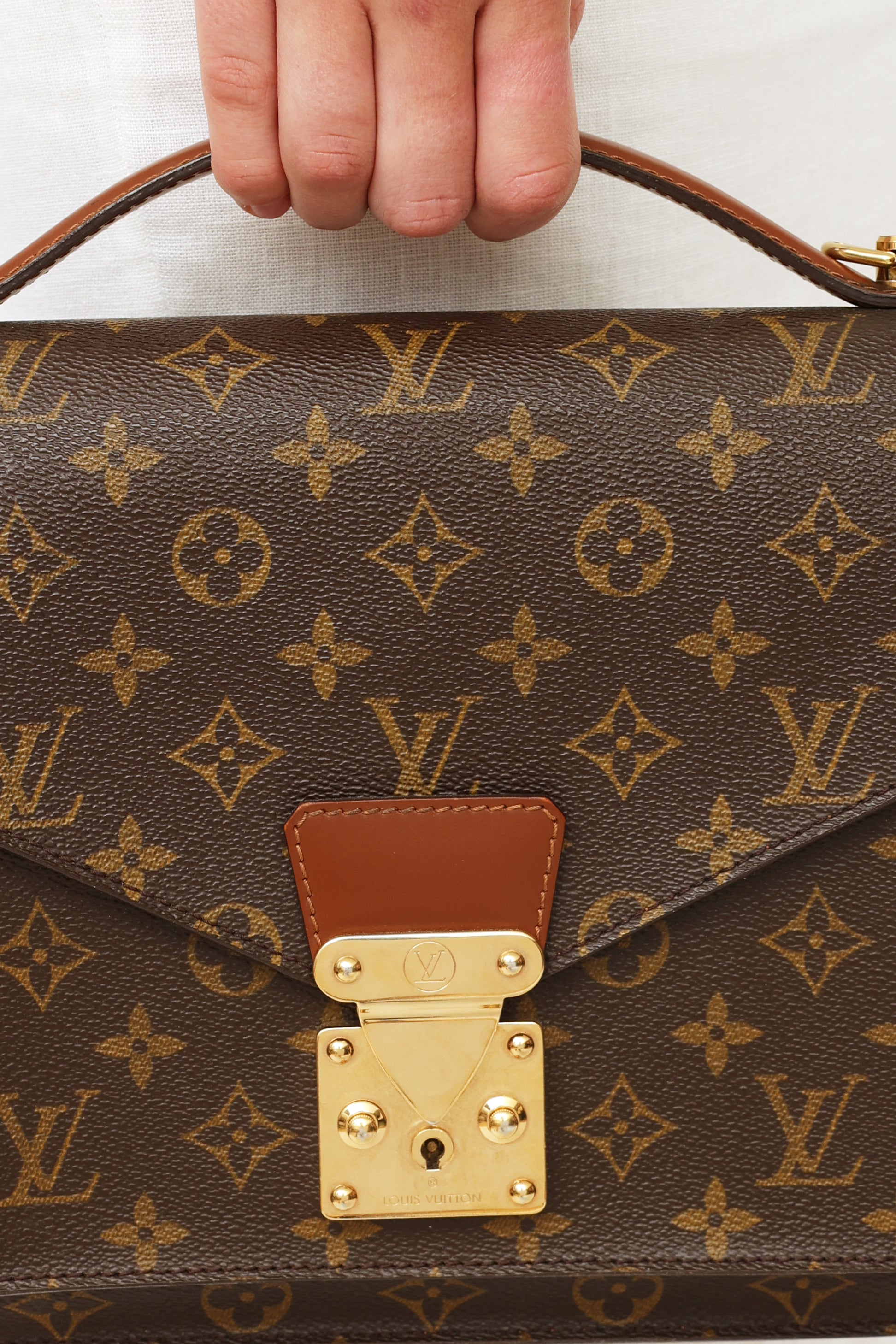 Louis Vuitton // 2002 Brown Monogram Monceau 28 Bag – VSP Consignment