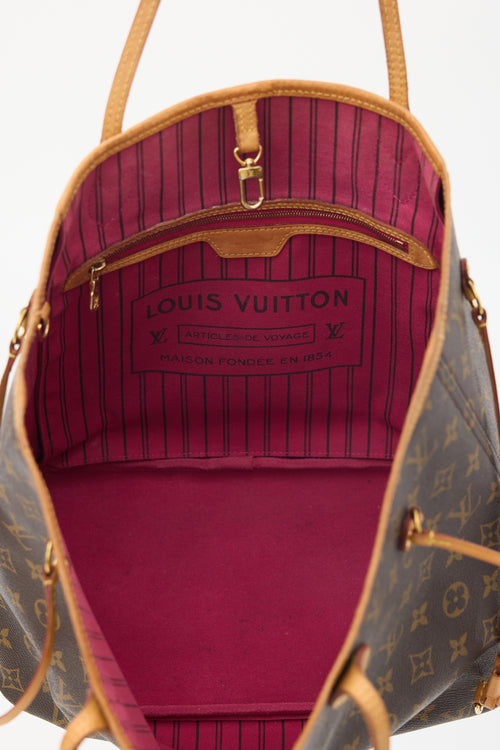 Louis Vuitton Brown Monogram Neverfull MM Bag