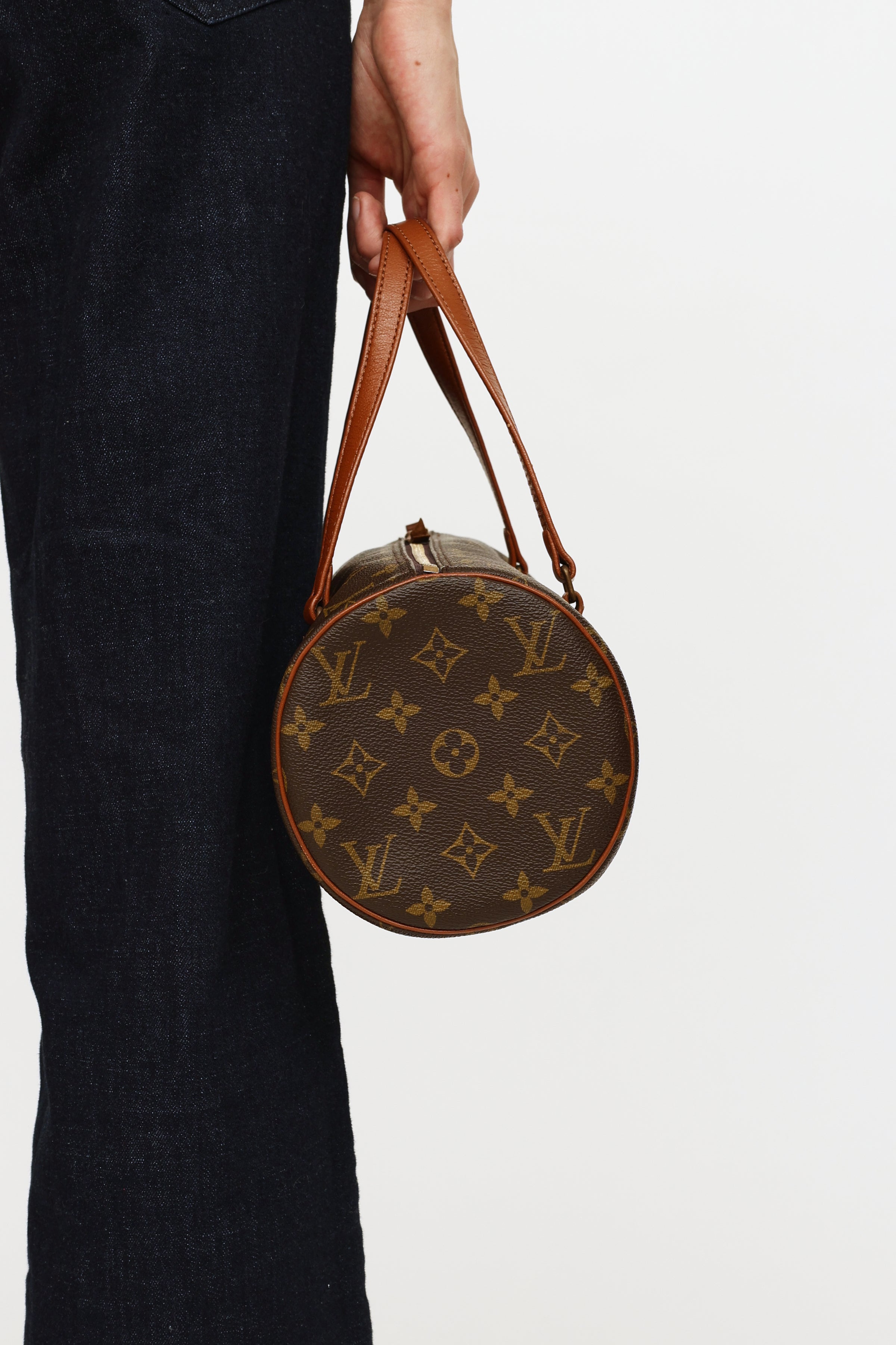 Papillon cloth handbag Louis Vuitton Brown in Cloth - 37073525