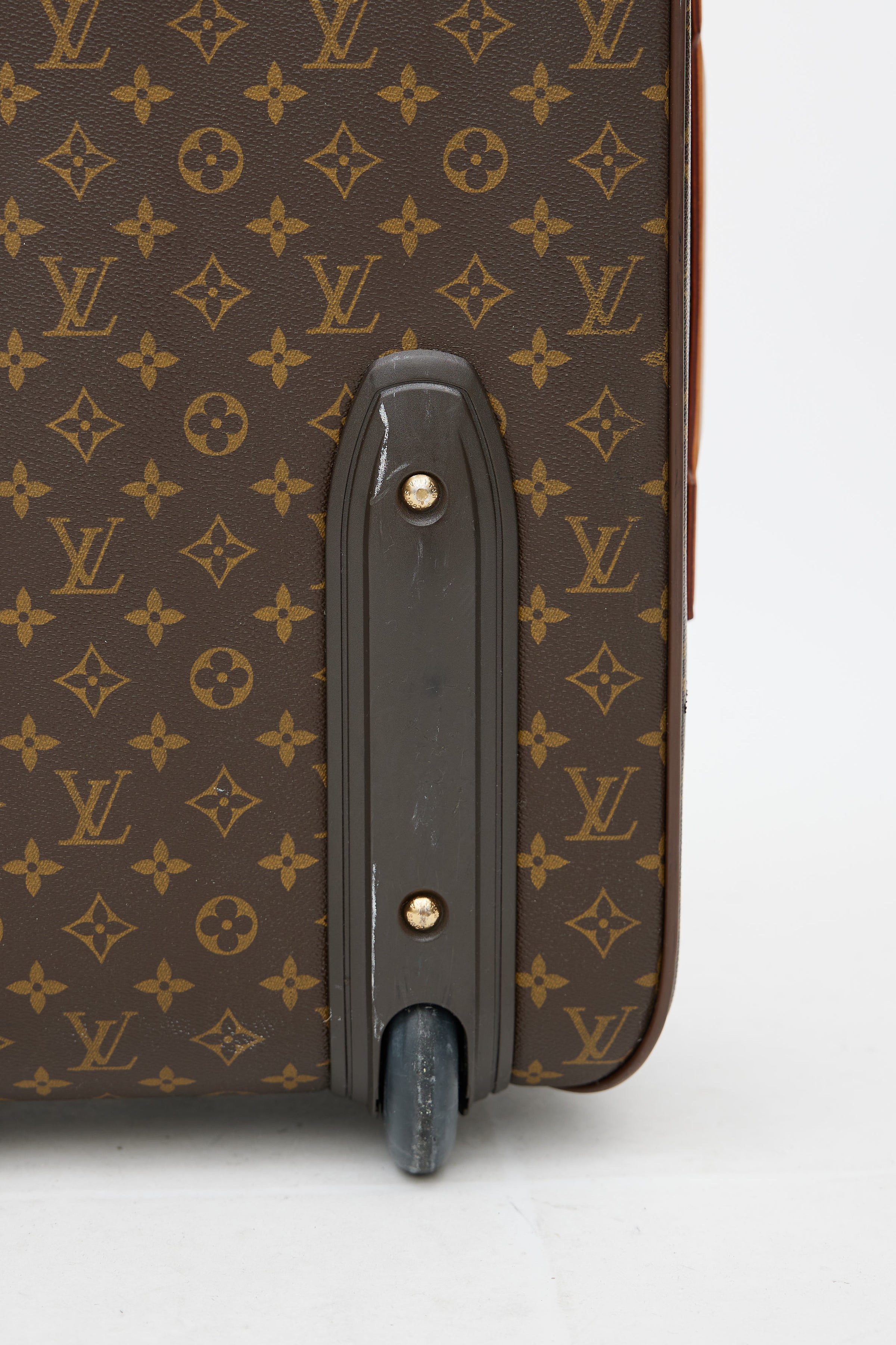 Louis Vuitton Monogram Pegase Roller Luggage Bag 55 Brown
